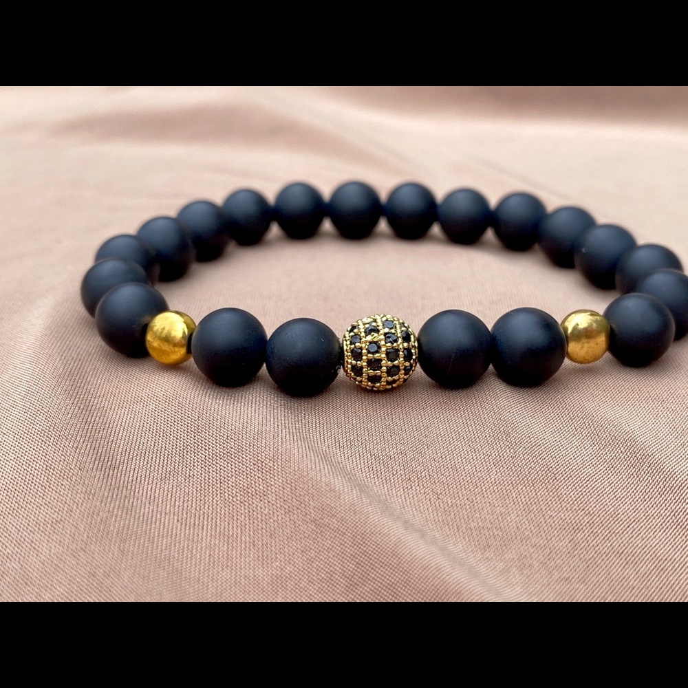 Men Gemstone Stretch Bracelet